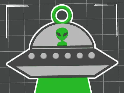 Corrected Sasquatch-Alien keychain