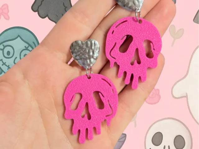 Pendientes calavera halloween