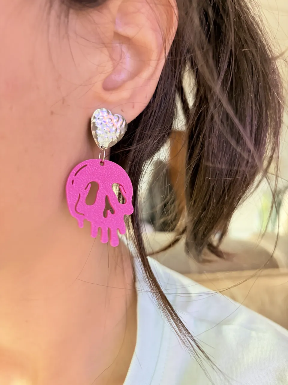Pendientes calavera halloween view 3