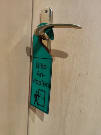Türklinkenschild "Bitte nicht stören" & "Bitte anklopfen"