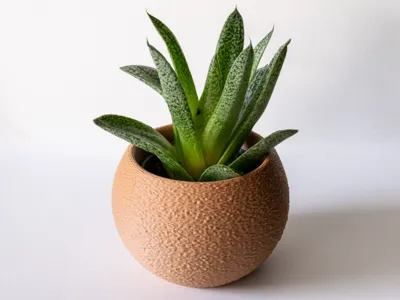 Round Fuzzy Mini Planter