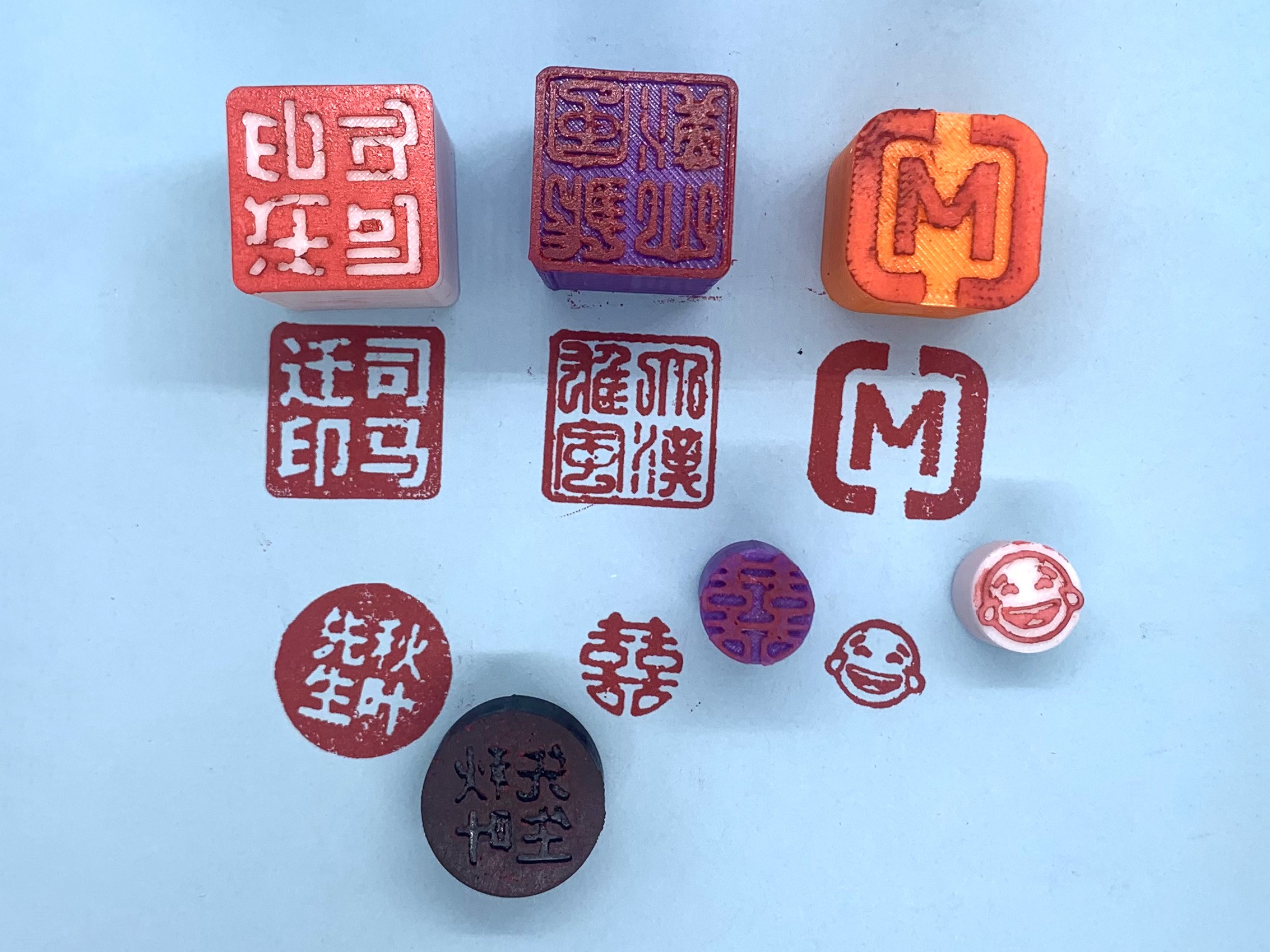 Miniatura 1 do modelo 3D 方章圆章生成器+印章盒