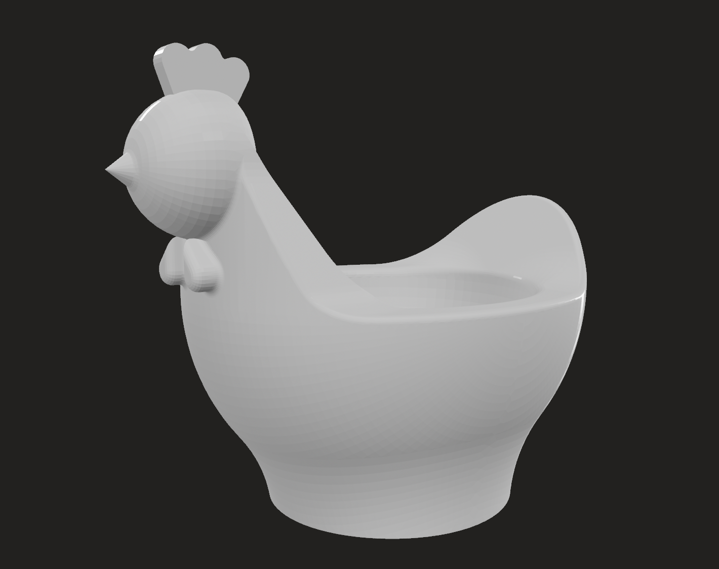 Miniatura 4 do modelo 3D Eggcup hen-inspired design