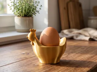 Eggcup hen-inspired design