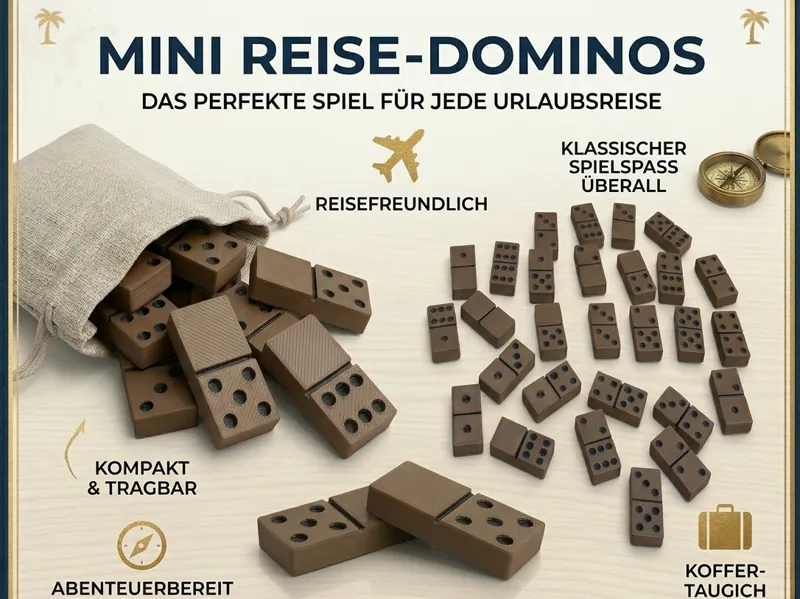 Mini Domino - Kleines Reisespiel - Urlaubsspiel