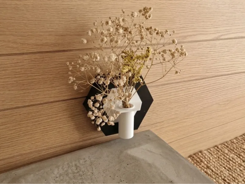 Hexagon Wall Vase Planter