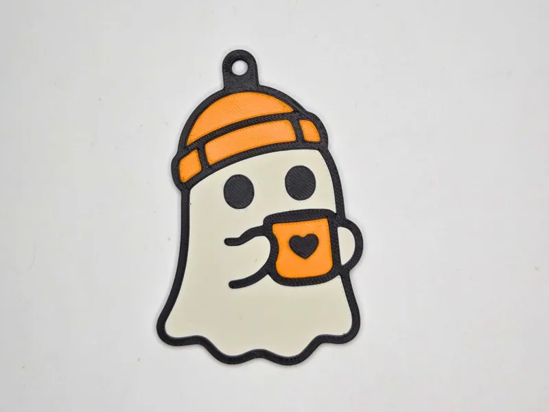 Latte Ghost Keychain
