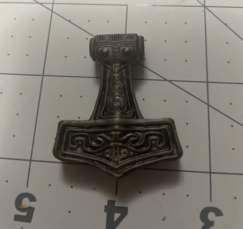 Nordic Thor hammer face Bead for paracords