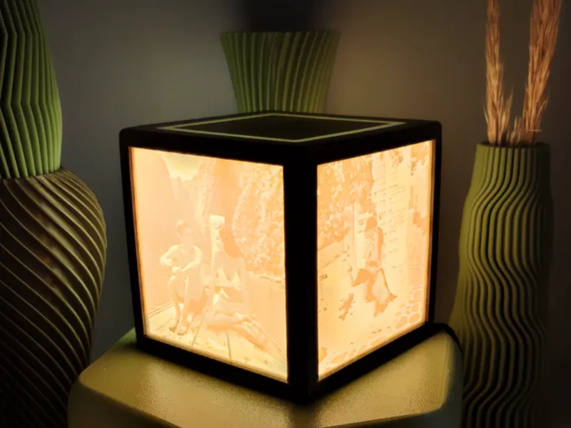Lithophane Cube Lamp