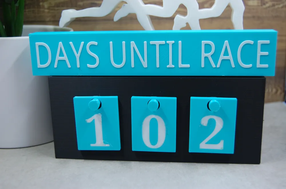 Days Until Race – Modular Countdown Display - Free 3D Print Model ...