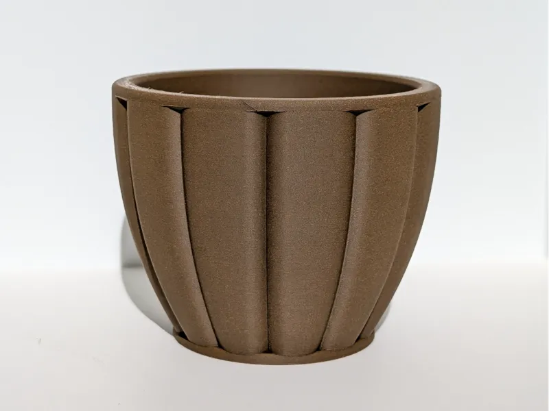 Ribbed Decorative Pot