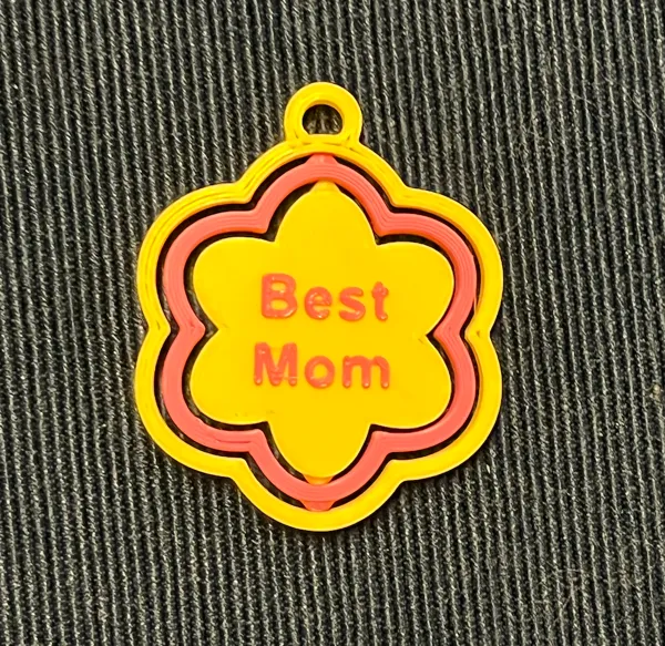 Porte-clés fleur « Meilleure maman » pour la fête des mères