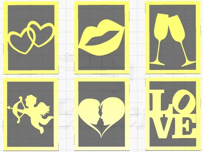 Valentines Panels for Holiday Swappable Lantern