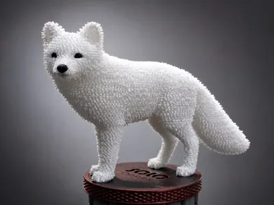 Fluffy snow wolf