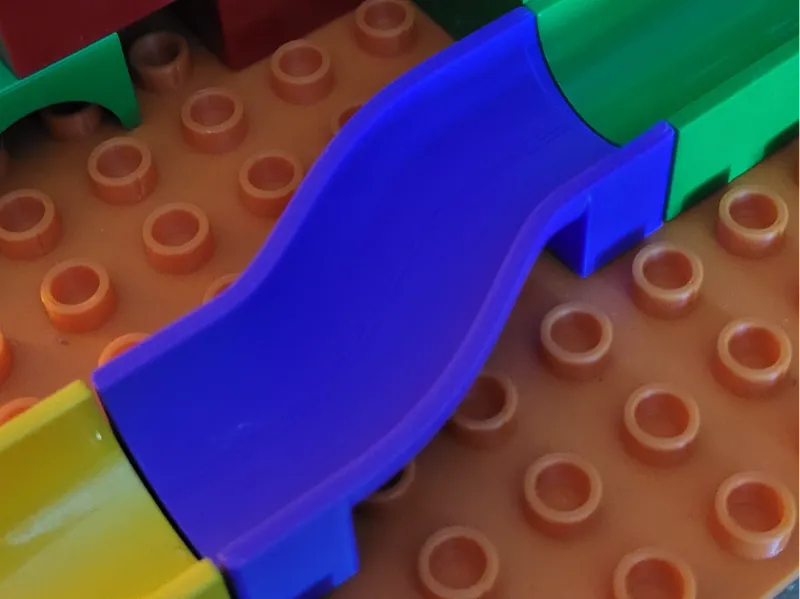 marble run S-Tube compatible with Duplo Hubelino 