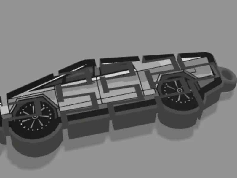 cyber truck keychain