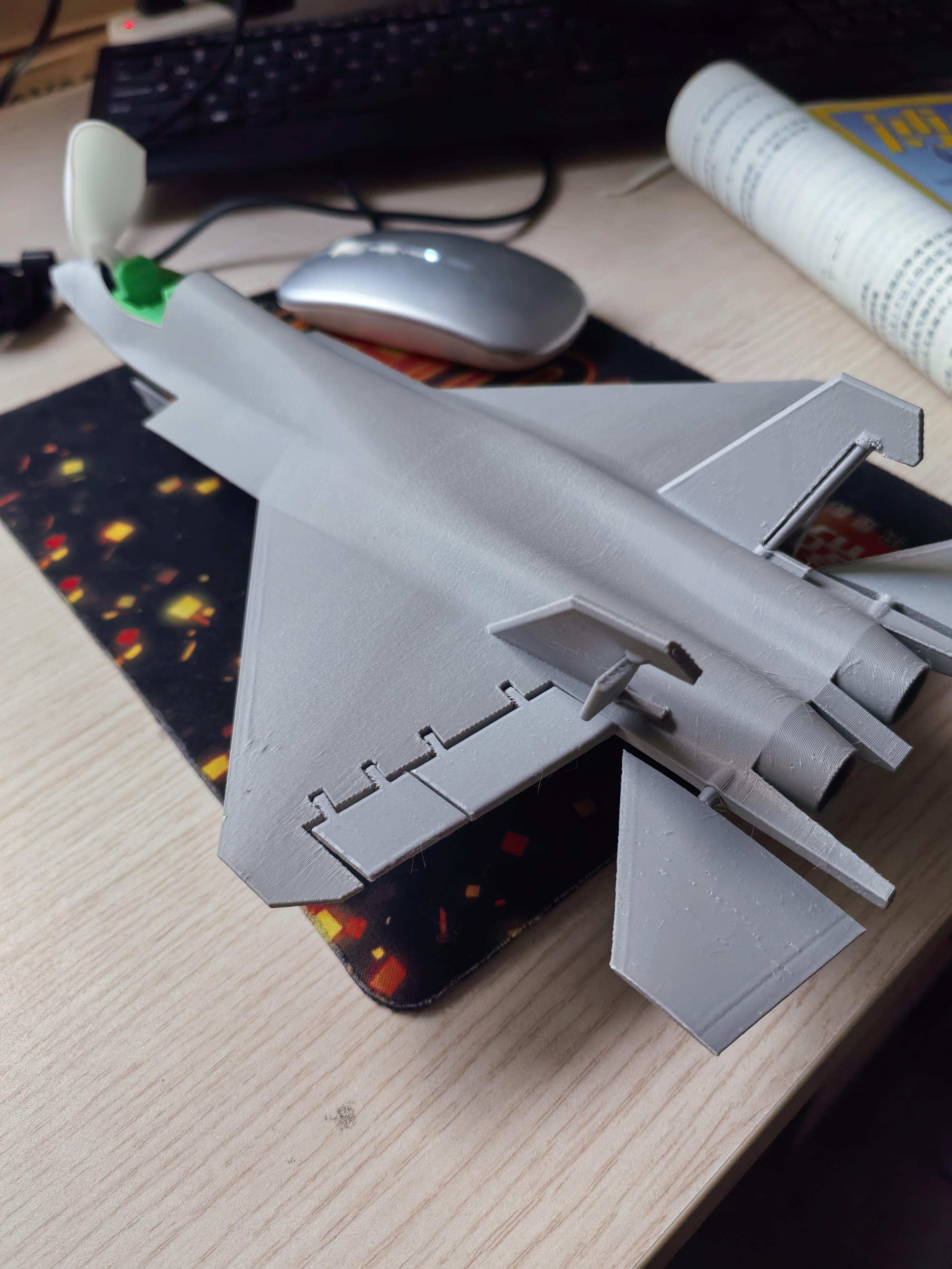 Miniatura 2 do modelo 3D 五代机J35A，沈飞，长约320mm，全动拼接版，起落架可折叠，带导弹仓