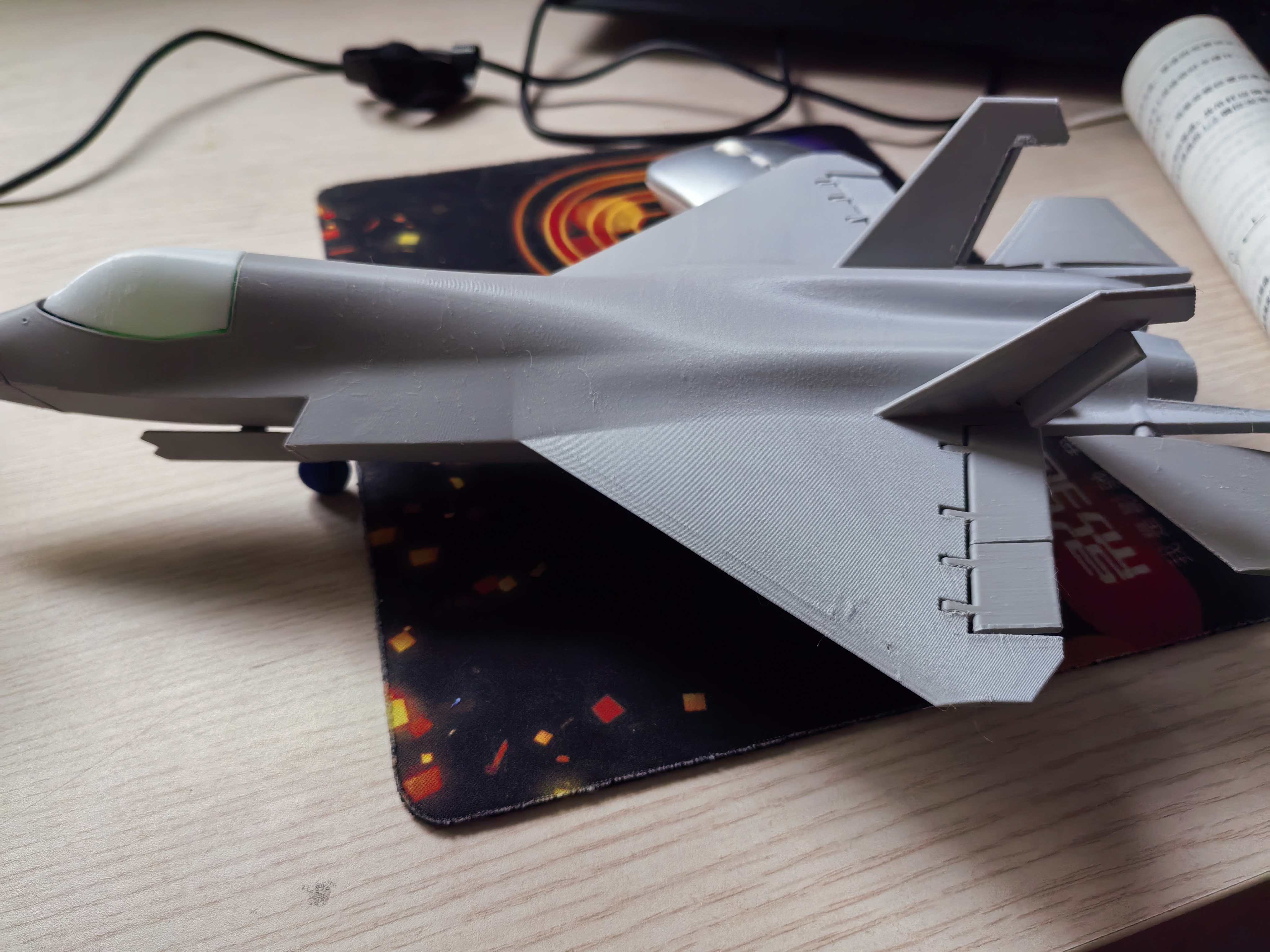 Miniatura 6 do modelo 3D 五代机J35A，沈飞，长约320mm，全动拼接版，起落架可折叠，带导弹仓