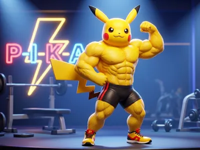 Pikabuff - Pikachu but Gym Bro