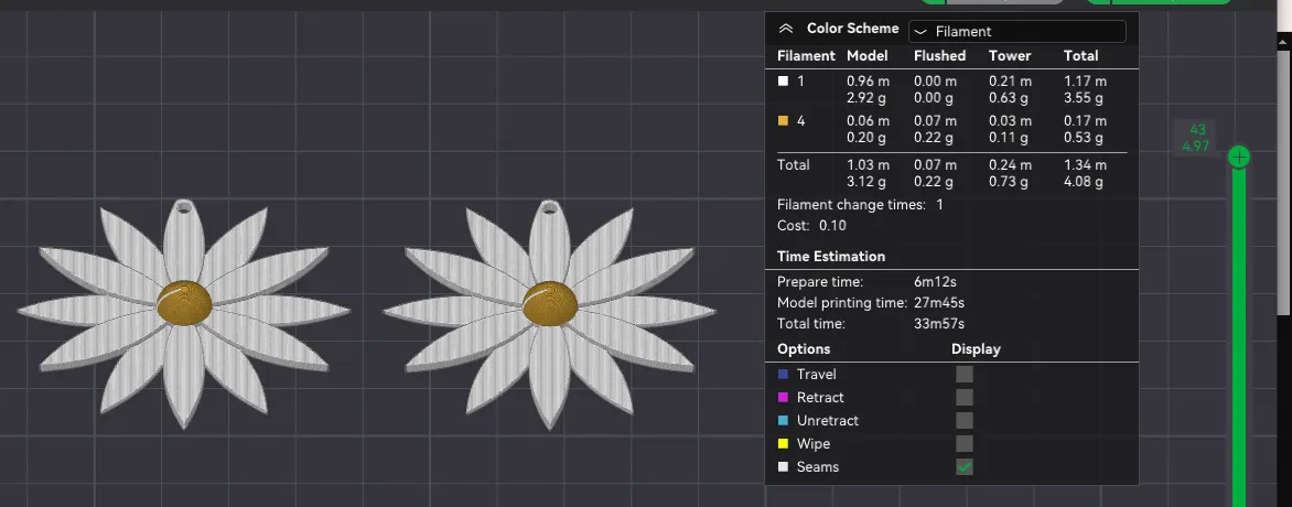 Flower Earrings! Cute 3D Daisy! view 3