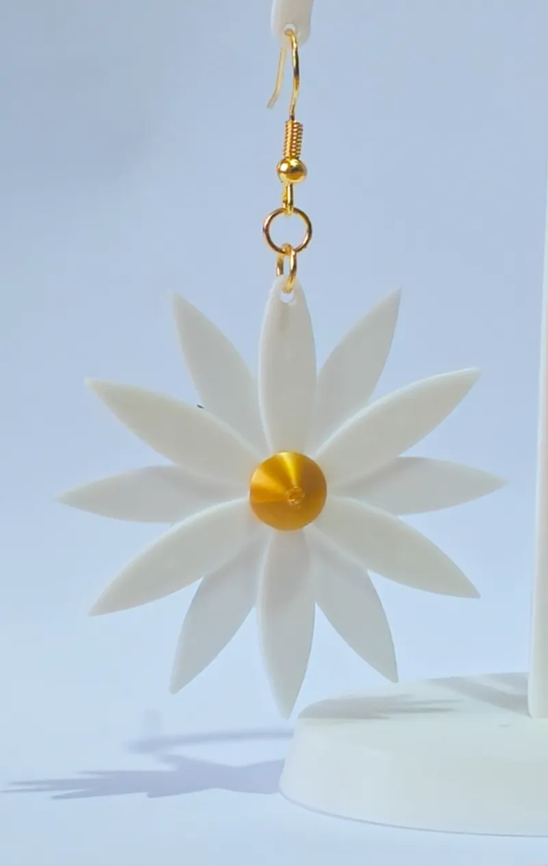 Flower Earrings! Cute 3D Daisy!