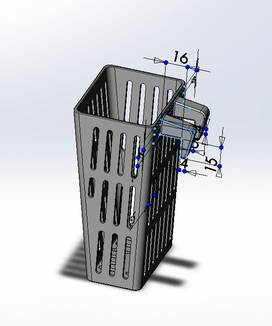 Miniatura 6 do modelo 3D 鱼缸水培植物挂篮（4-15MM厚度鱼缸均有配置）