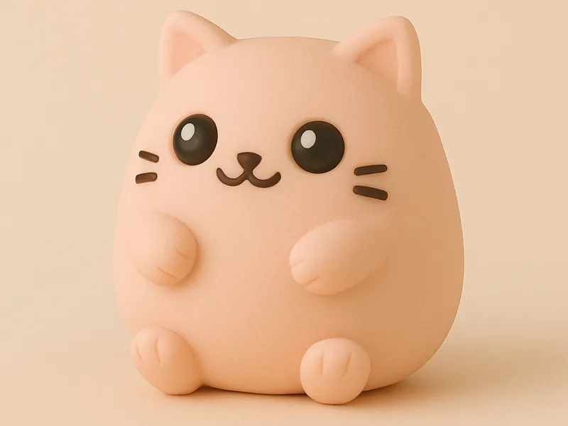 Cute Chubby Kitten Charm
