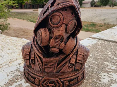 Post-Apocalyptic Hazmat Survivor Bust