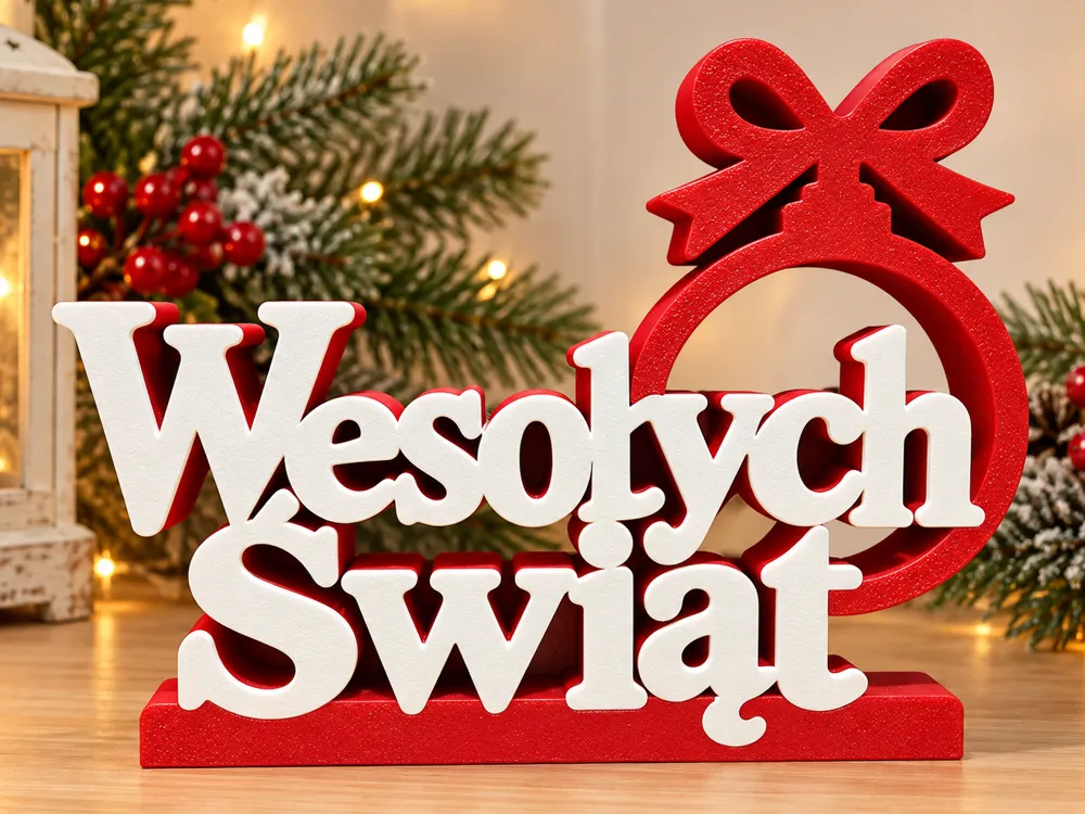 Christmas Table Decoration – Merry Christmas Sign - Free 3D Print Model ...