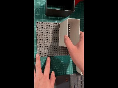 Infinitely expandable storage box, Lego-style interlocking modules
