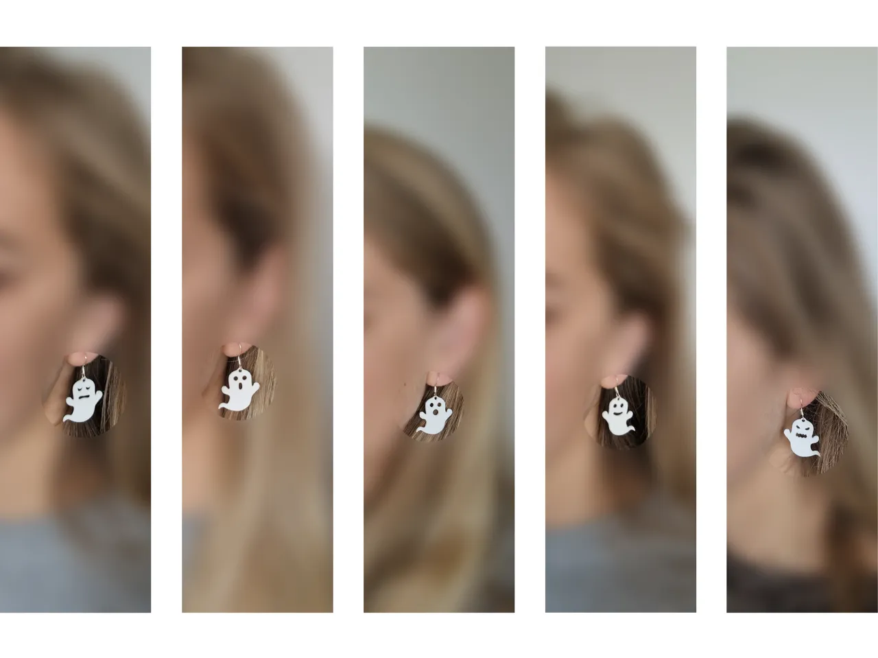 Ghost earrings halloween view 2