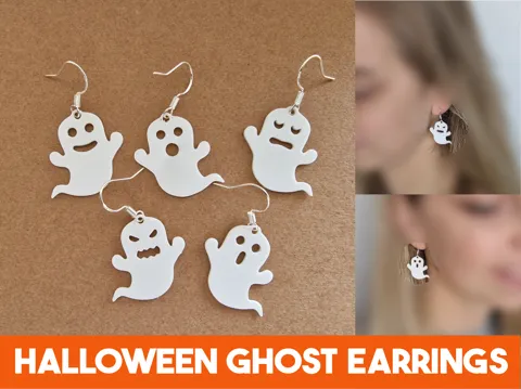Ghost earrings halloween