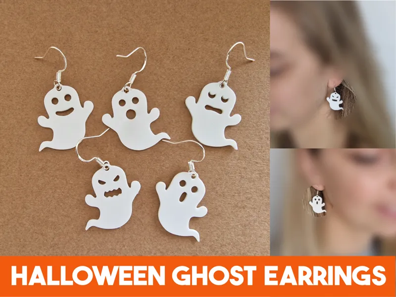 Ghost earrings halloween