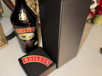 Baileys 1L Bottle Gift Box 3D Print With logo Lid