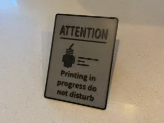 Do not disturb printing sign