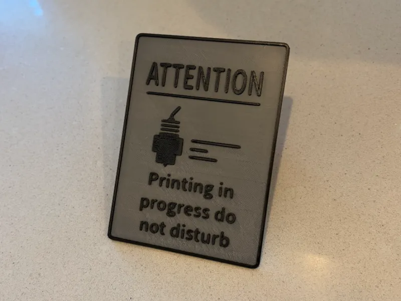 Do not disturb printing sign