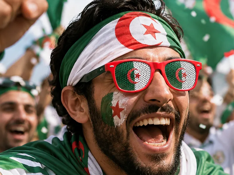 Algeria 3D Flag Fan Glasses Party