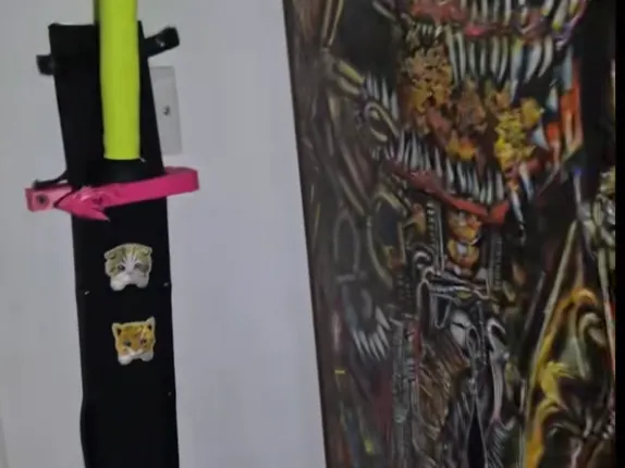 Sword wall mount vertical with a freaking dragon