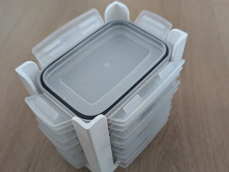 Rectangular Food Container Lid Holder Organizer
