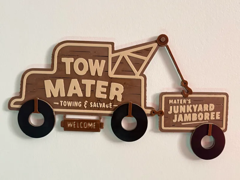 Mater's Junkyard Jamboree Attraction Sign