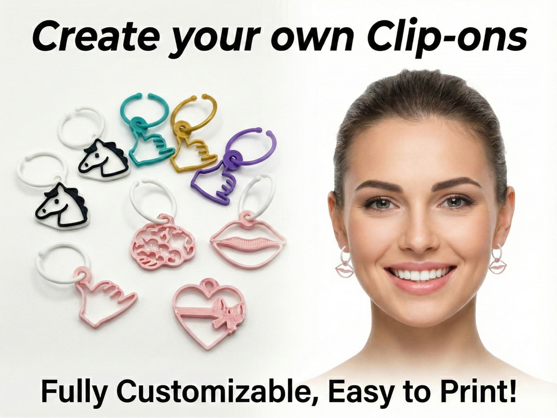 Create Clip-ons! Less than 1g - 10 min print!