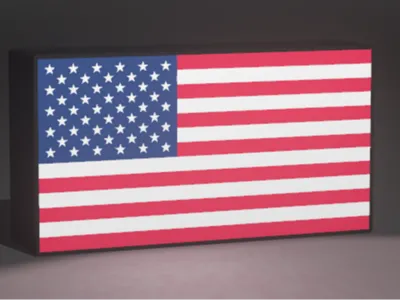 USA Flag Lightbox