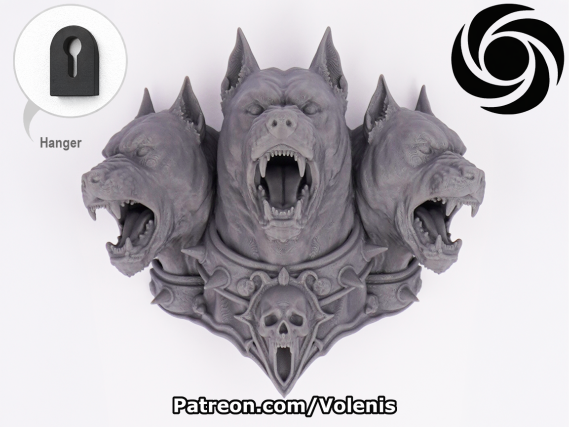 Cerberus Head Wall Decor