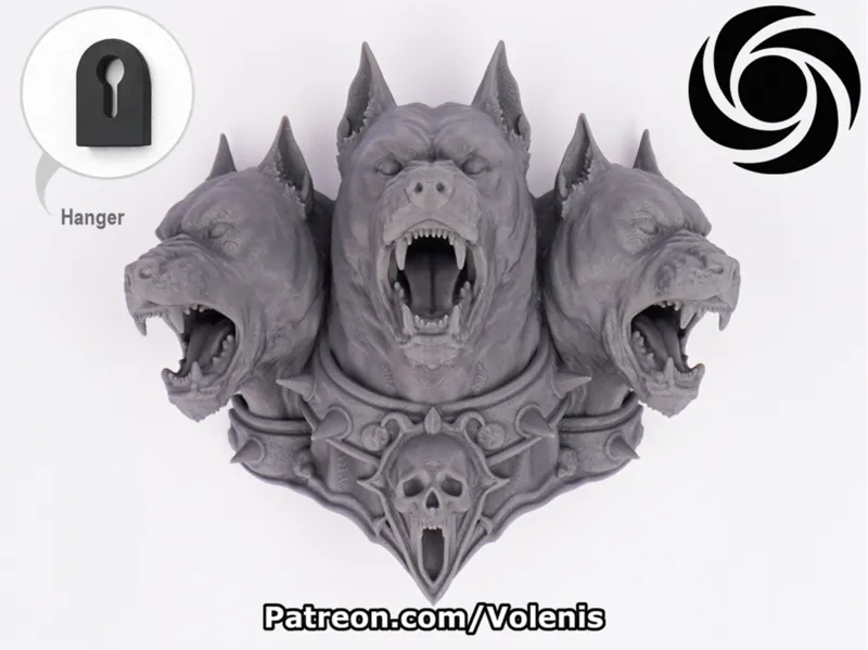 Cerberus Head Wall Decor