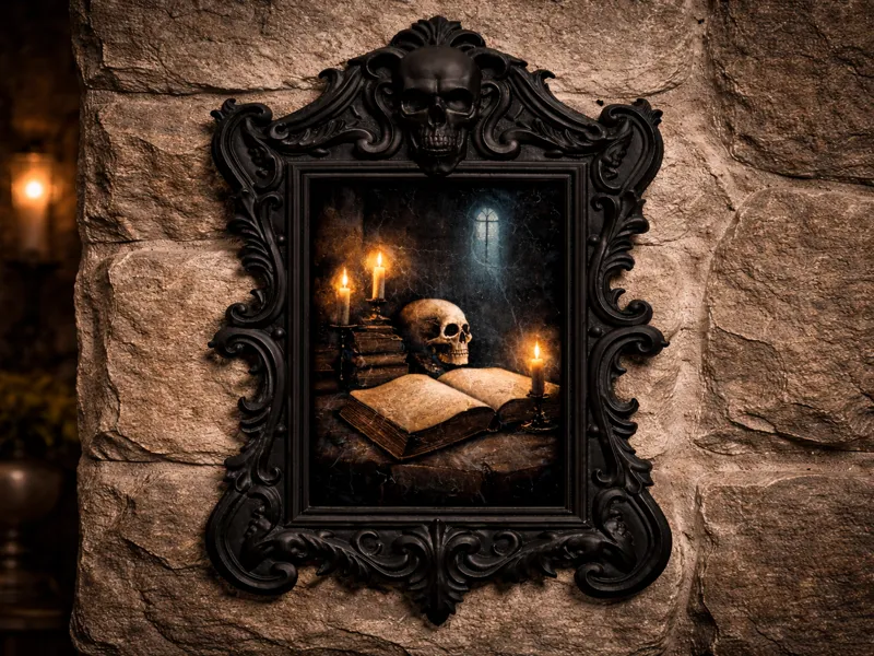 Gothic Skull Frame Memento Mori