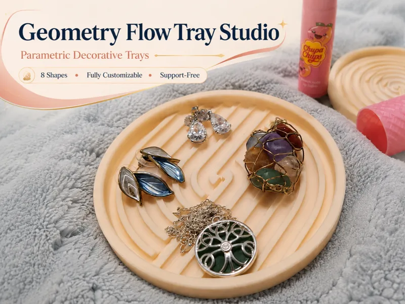 Geometry Flow Tray Studio - Parametric model