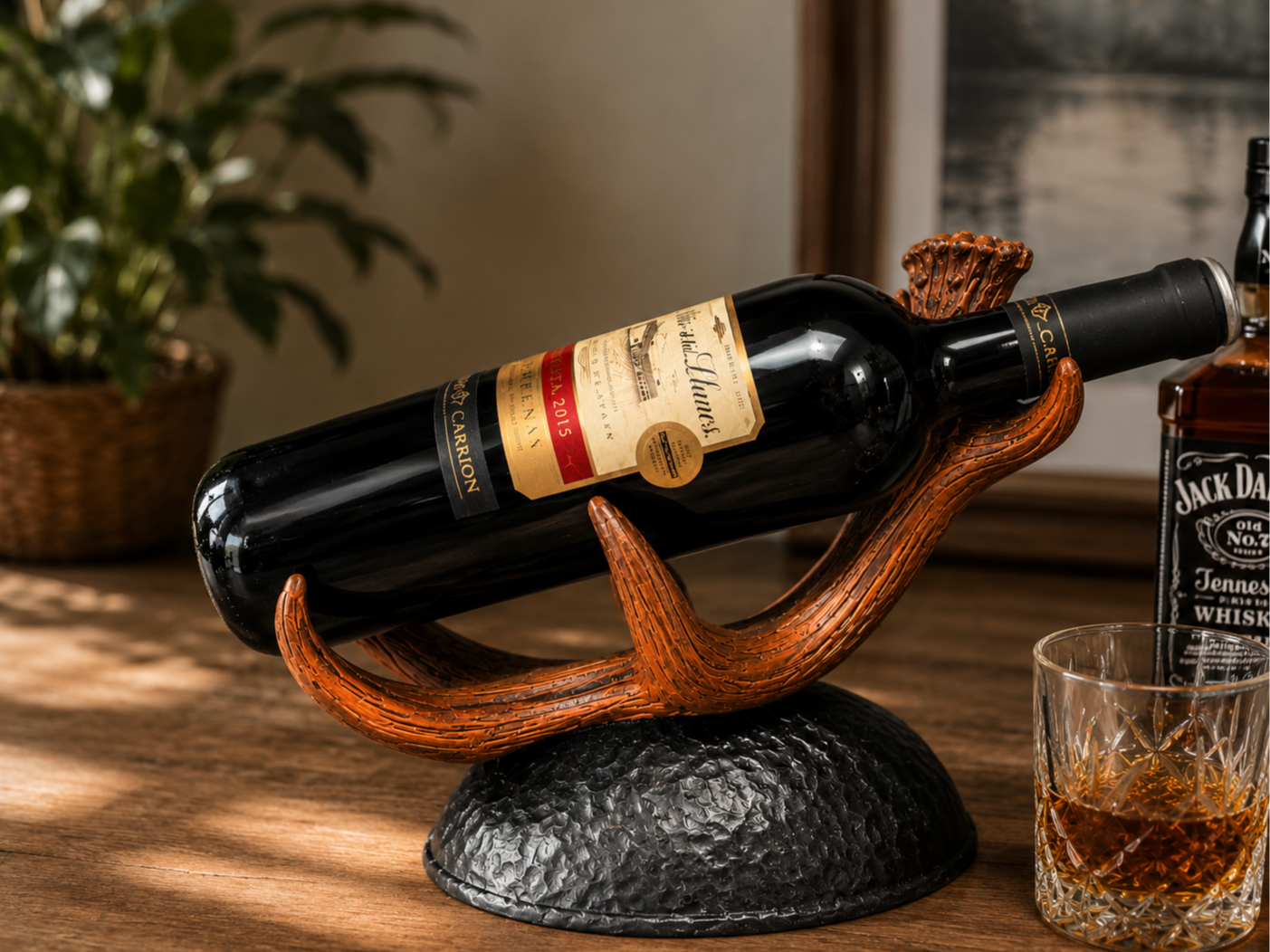 Deer Antler Bottle Holder