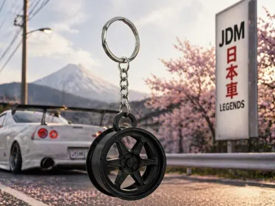 JDM Wheel Rim Keychain