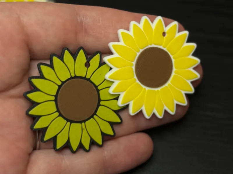 Sunflower Awareness Keychain