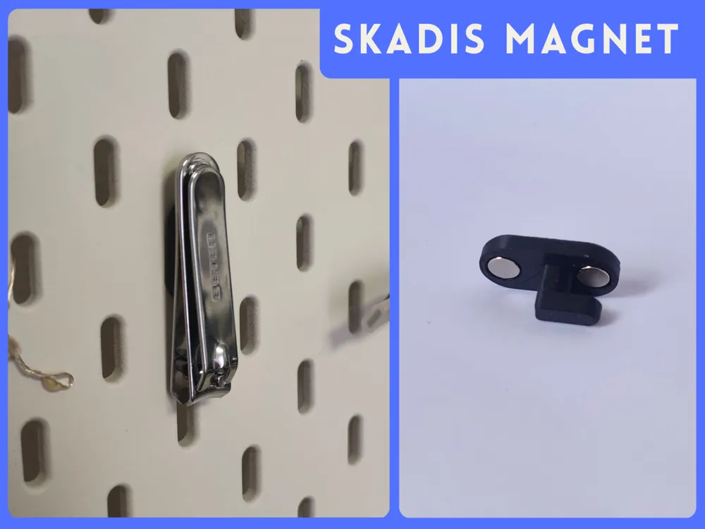 Letrero o emblema decorativo: Skadis Magnet. Referencia del modelo original.